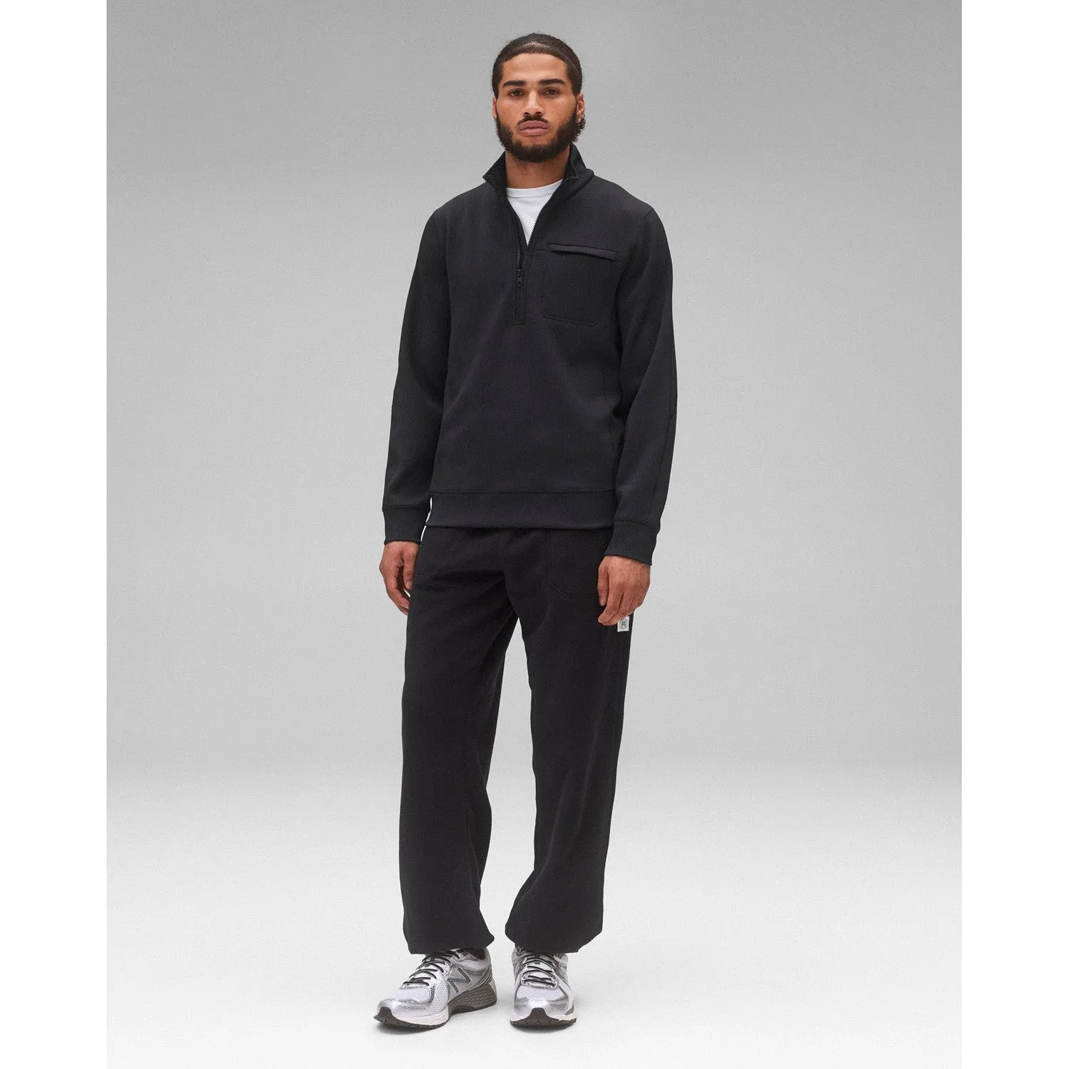 Reigning Champ Men Double Knit Rally Quarter Zip