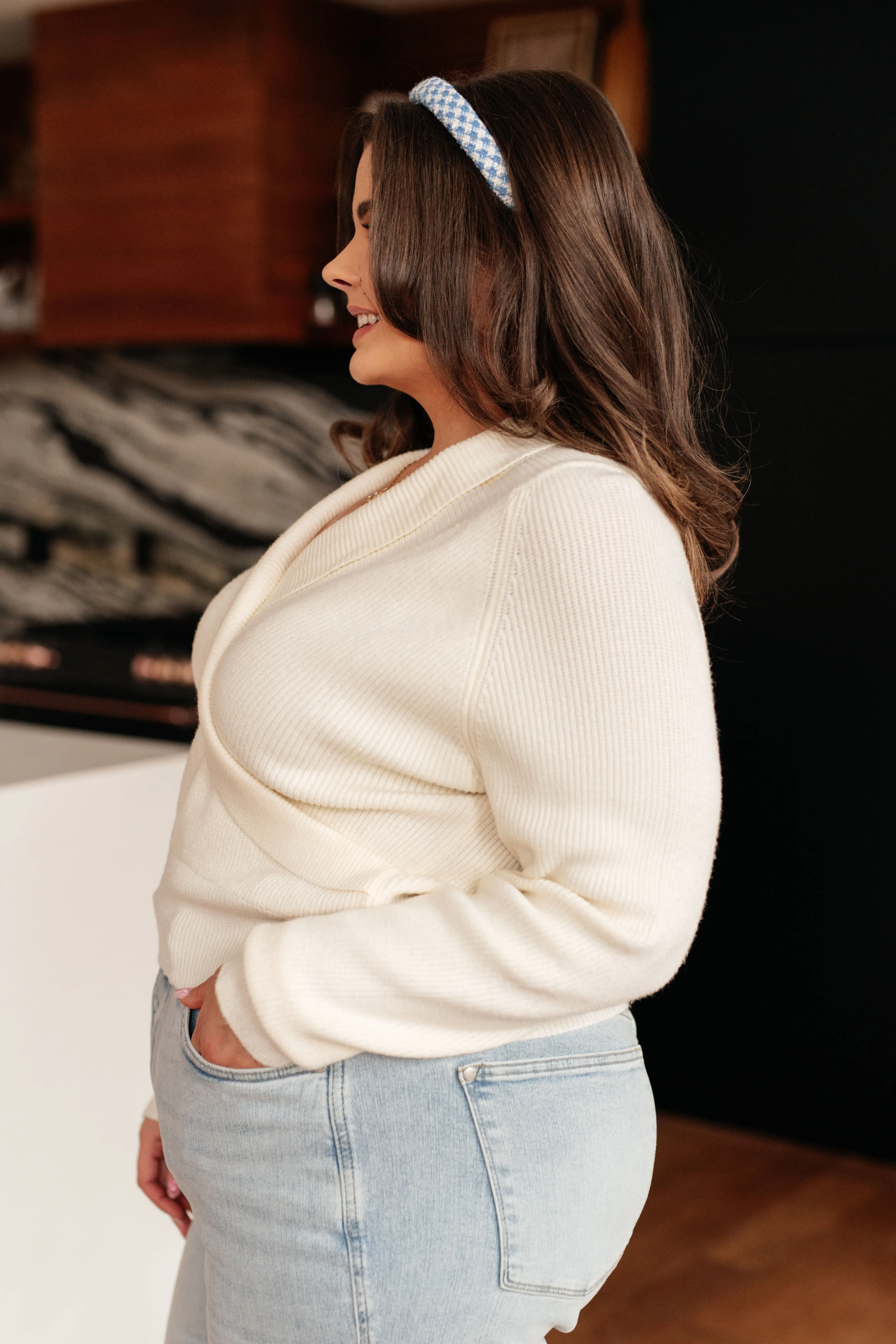 Requisite Request Surplice Sweater