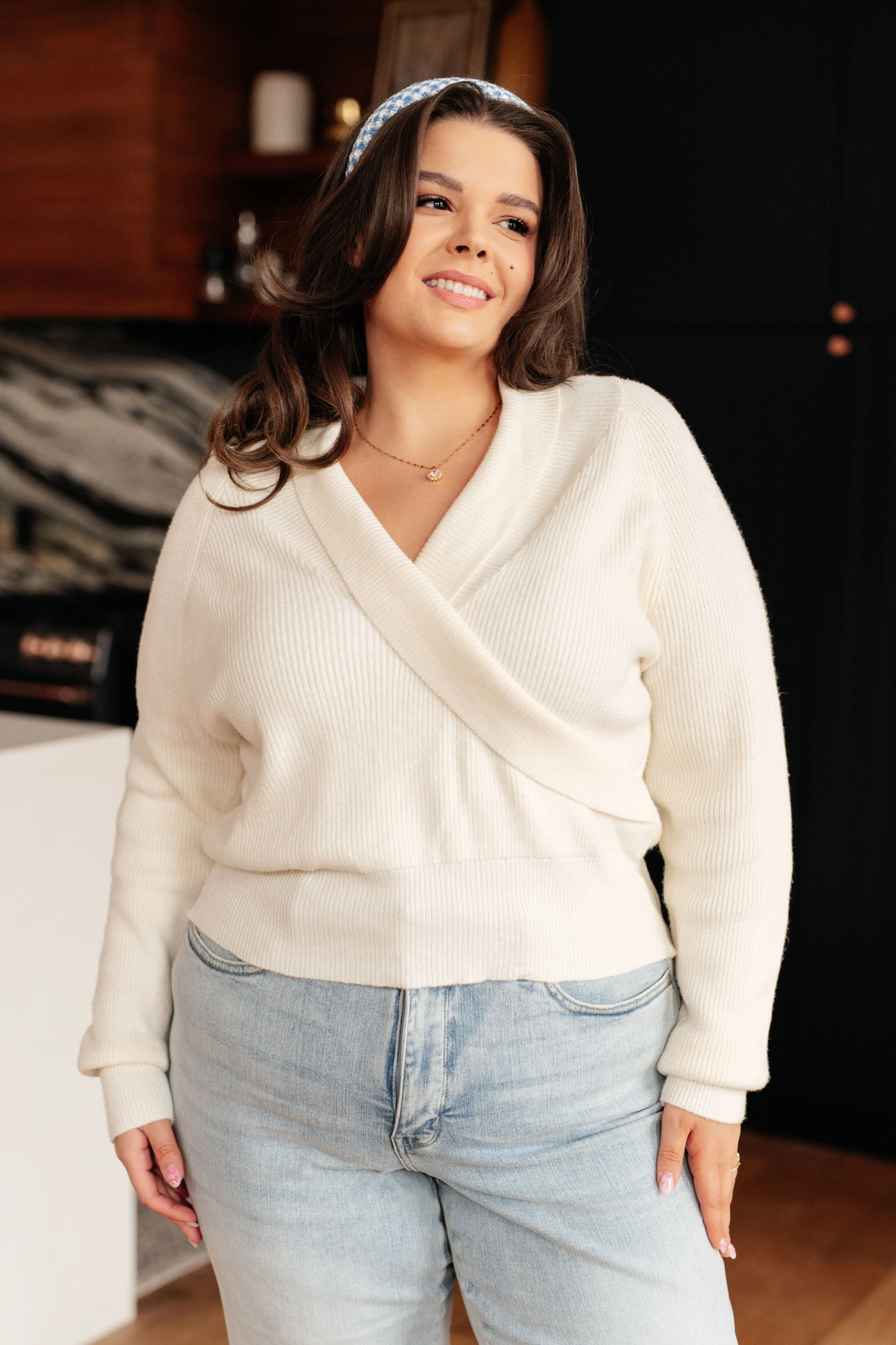 Requisite Request Surplice Sweater