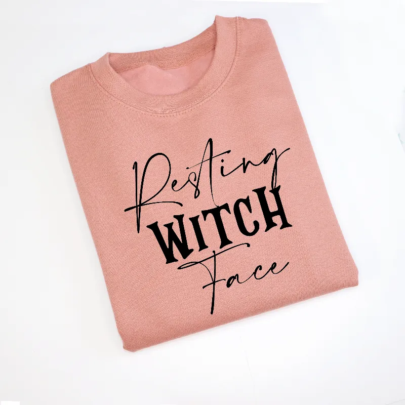 Resting Witch Face Graphic Adult's Sweatshirt
