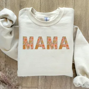 Retro Floral Mama Graphic Sweatshirt