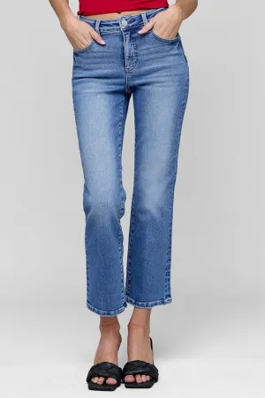 RISEN High Rise Crop Straight Jeans *TUMMY CONTROL*