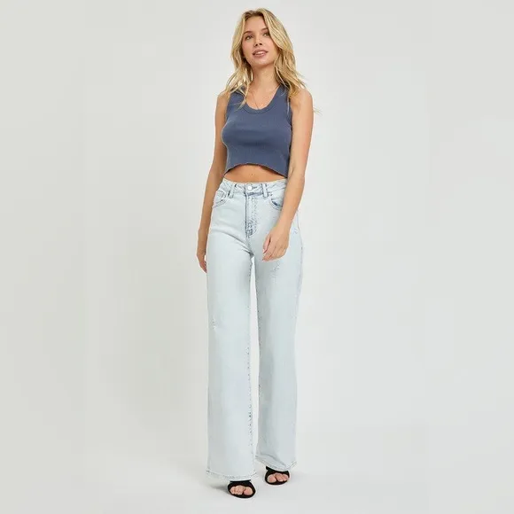 RISEN Ultra High Rise Wide Leg Acid Wash Jeans/Pants | NEW/NWT!! 💜👖💜👖