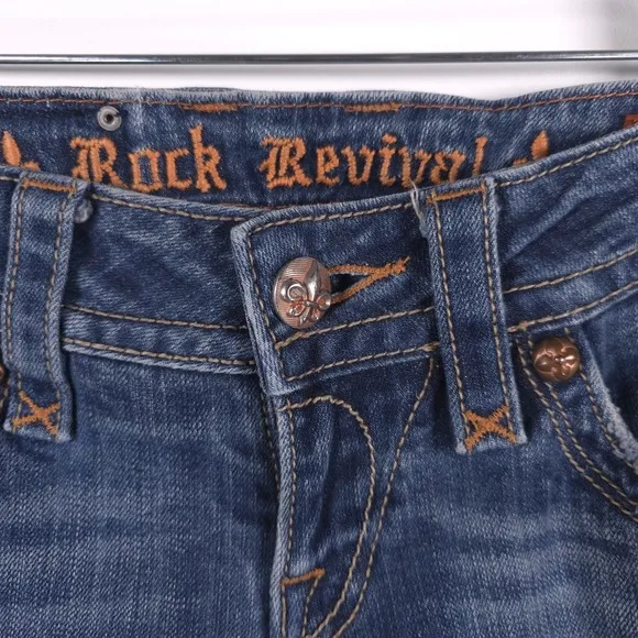 ROCK REVIVAL Deborah Boot Jeans Low Rise Size 26