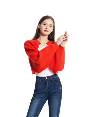 Roffe Ribbed Knit Shrug
