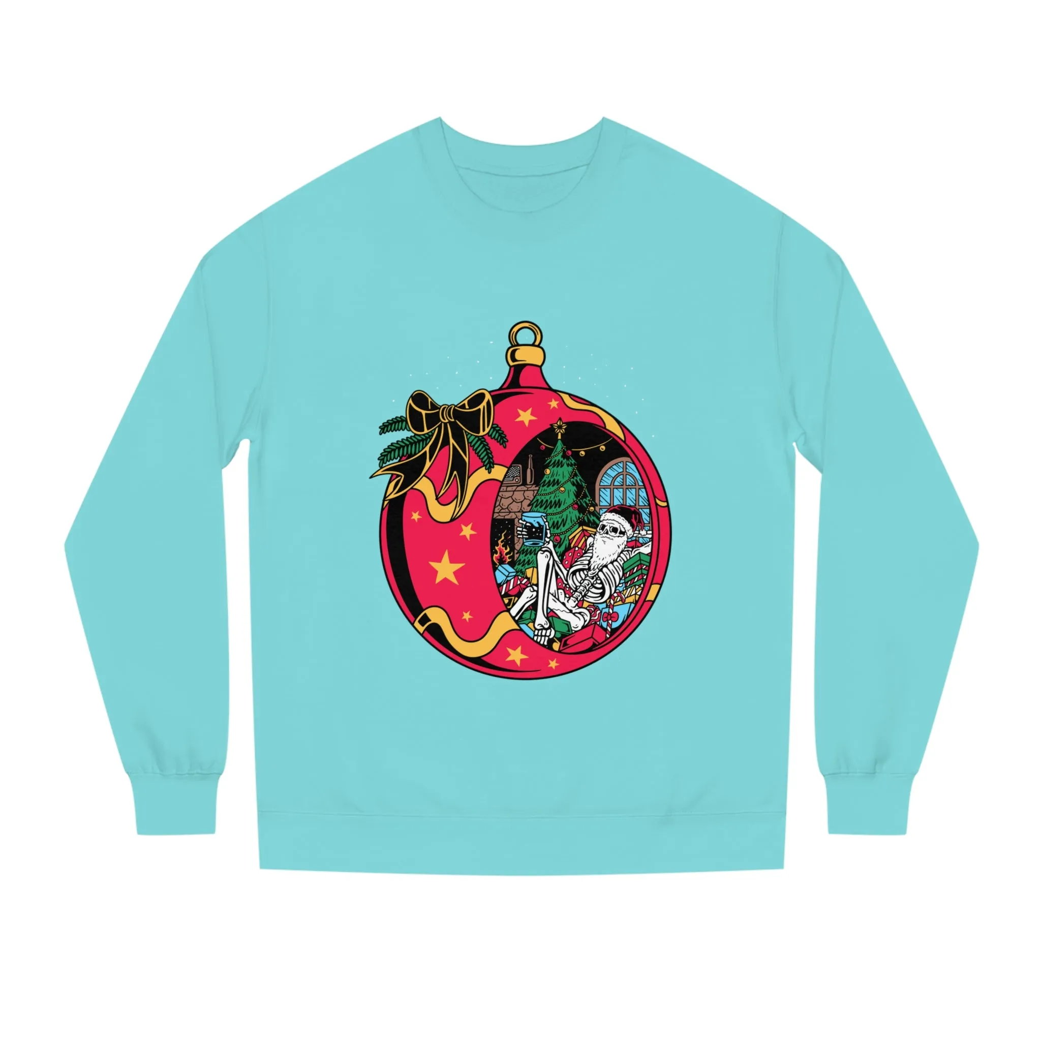Santa Skeleton Unisex Crew Neck Sweatshirt