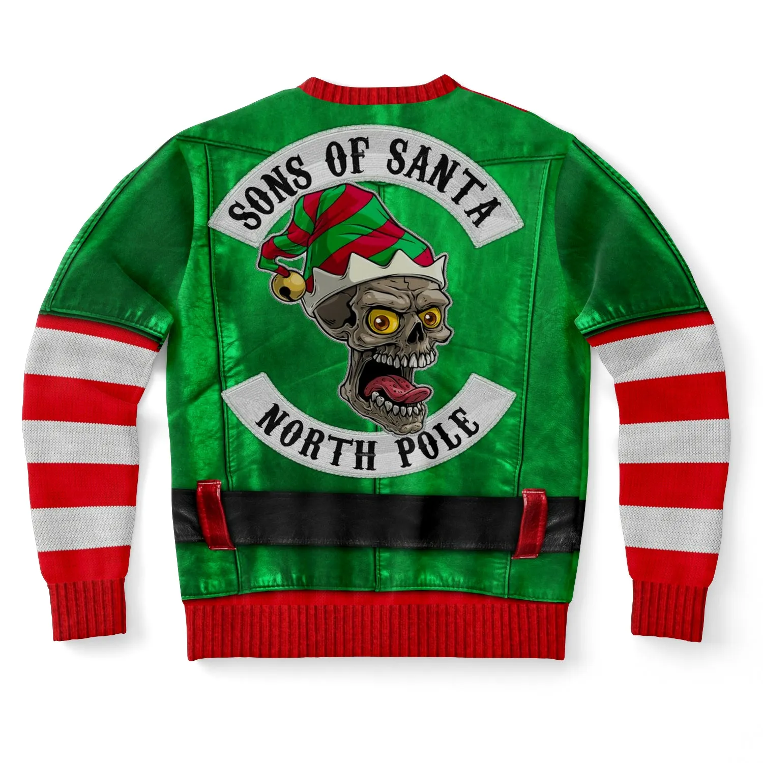 Santa's Little Biker Help - Athletic Sweatshirt