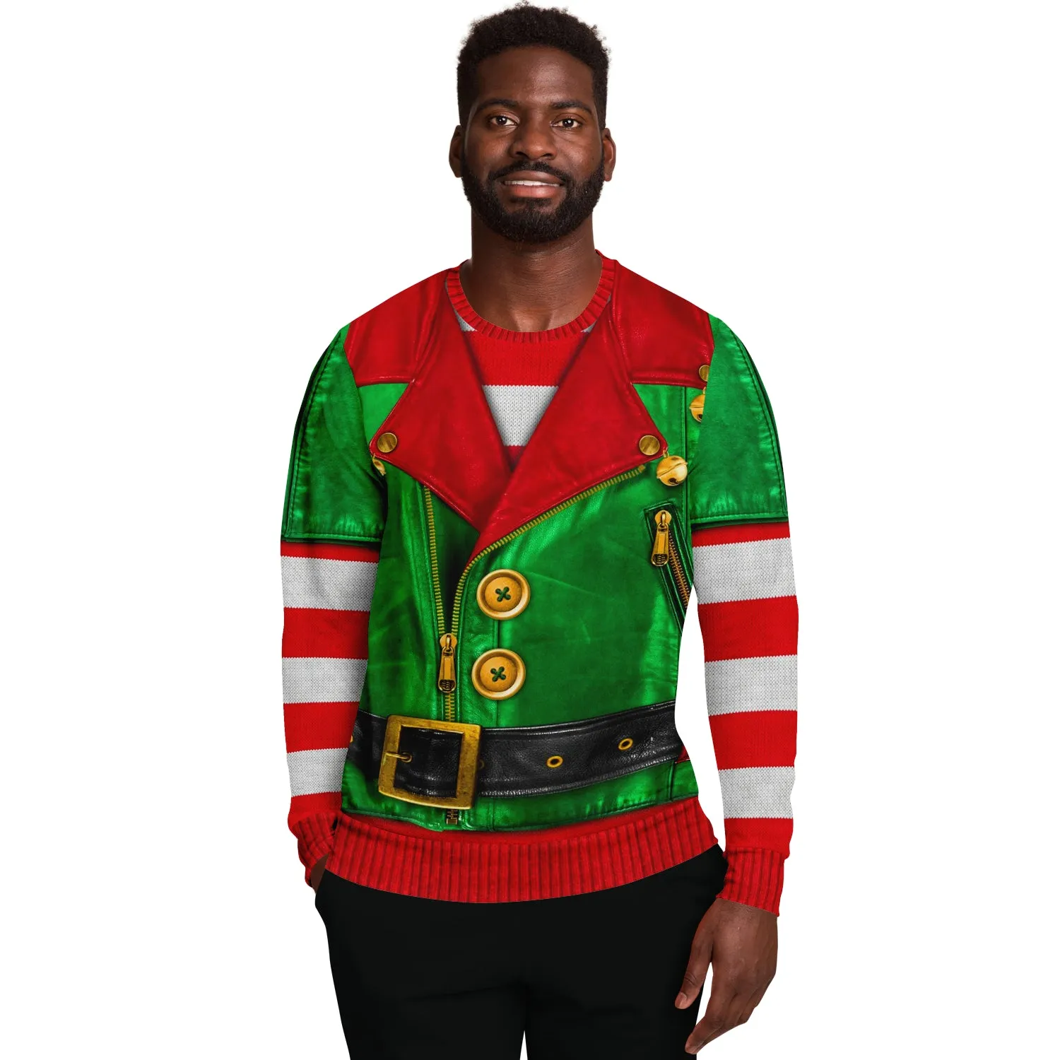 Santa's Little Biker Help - Athletic Sweatshirt