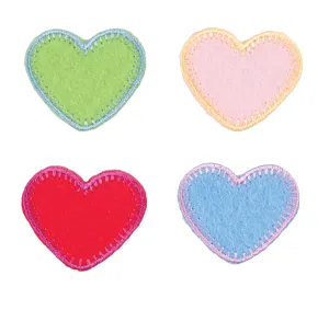 Sew On Motifs Lace Jeans Dresses Appliques Patches 2.7cm -Assorted Colour Hearts