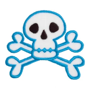 Sew On Motifs Lace Jeans Dresses Appliques Patches Craft 5.7cm -Skull Crossbones