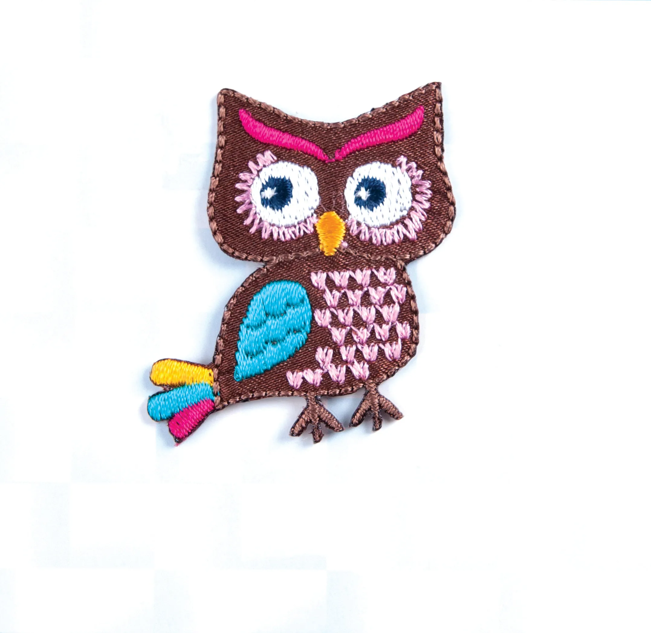Sew On Motifs Lace Jeans Dresses Garments Appliques Patches 4.5cm -Colourful Owl
