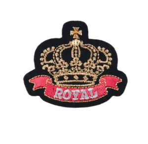 Sew On Motifs Lace Jeans Dresses Garments Appliques Patches 4.8 cm -Royal Crown