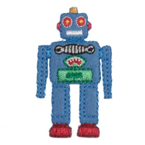 Sew On Motifs Lace Jeans Dresses Garments Appliques Patches 5 cm -Blue Robot
