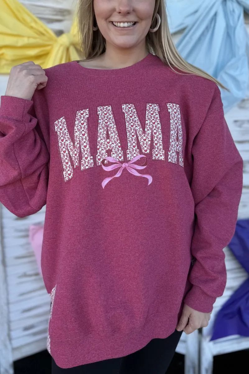 Side Bows Mama Arched Ivory Valentine Unisex NuBlend Crew Sweatshirt