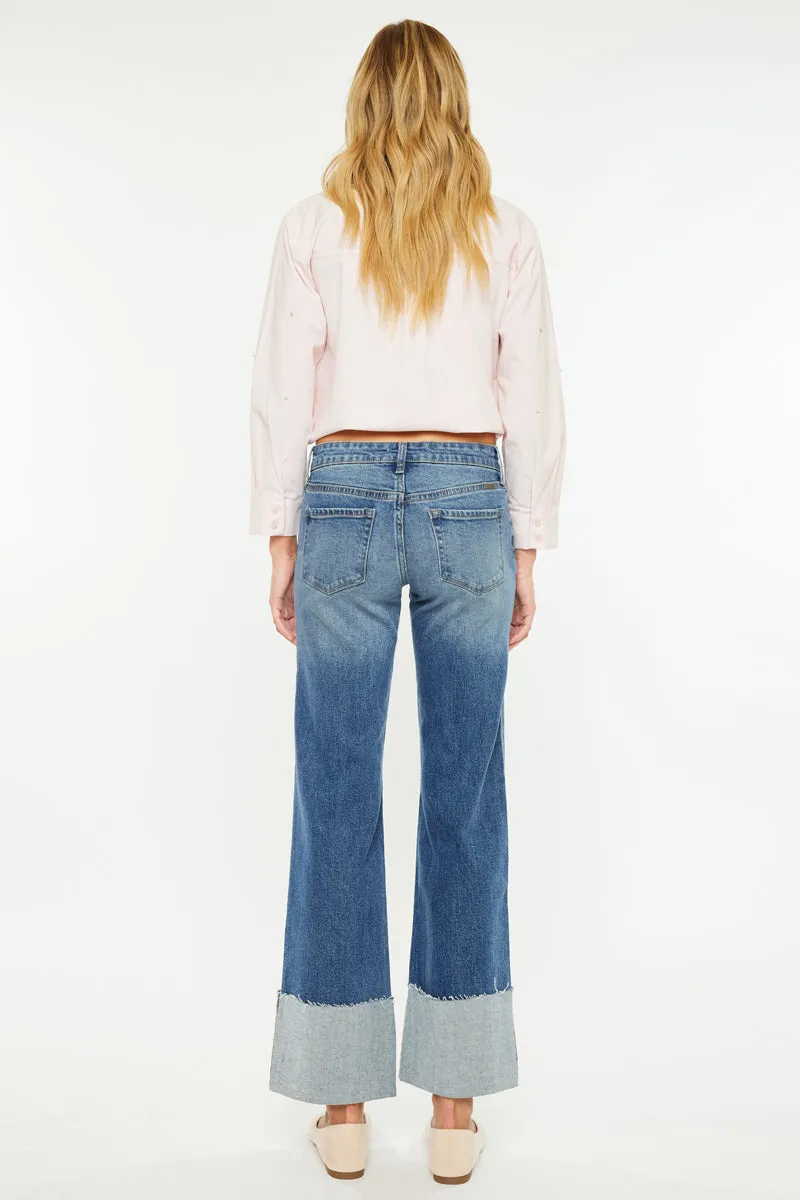 Sierra Mid Rise Wide Leg Jeans