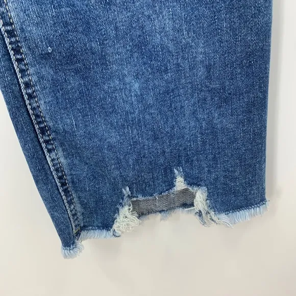 Silver Jeans Suki Mid Rise Frayed Hem Straight Leg Jeans Sz 32 X 31 Inseam