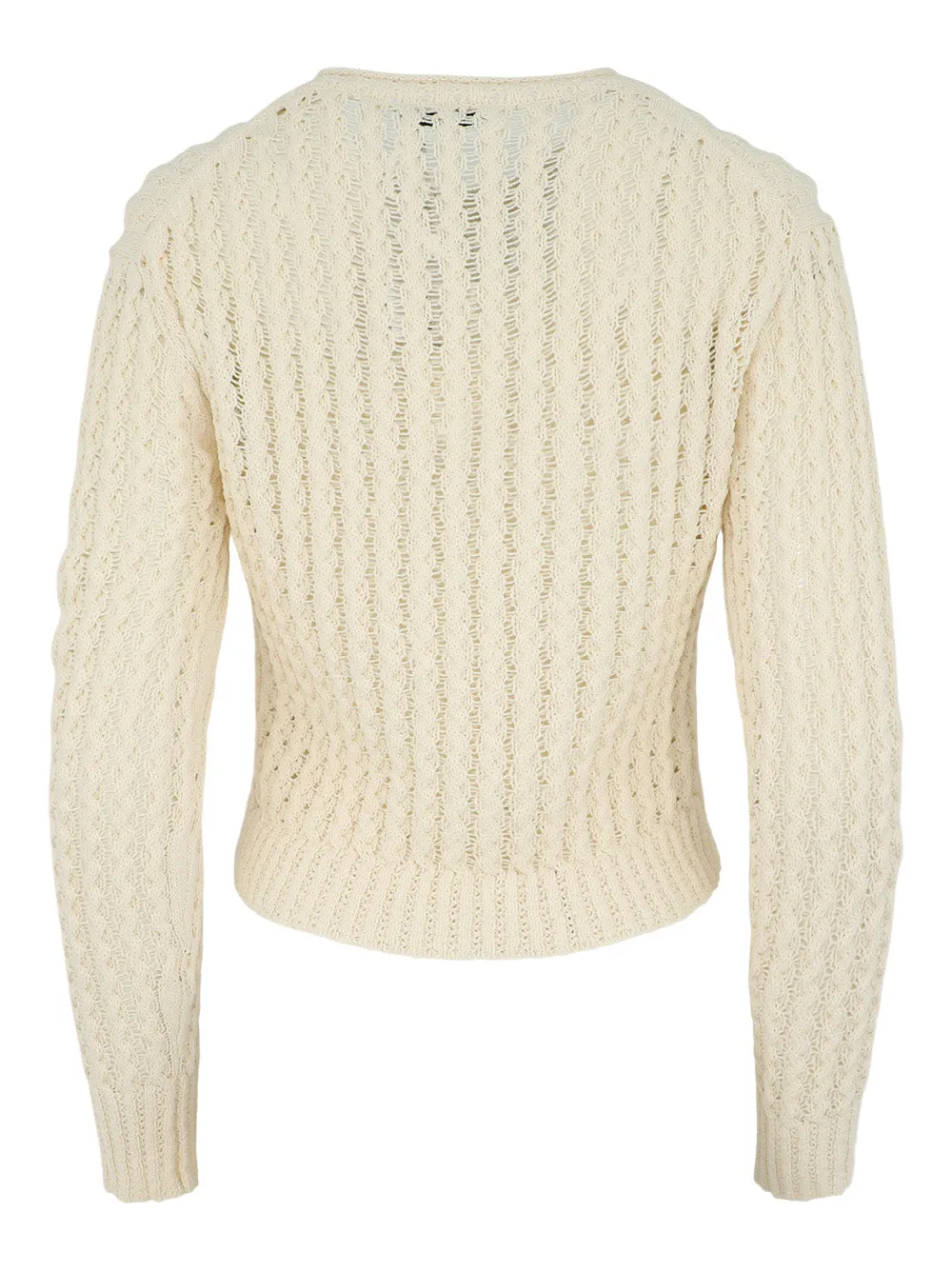 Simkhai Lindsay Long-Sleeve Pullover Sweater in Ivory