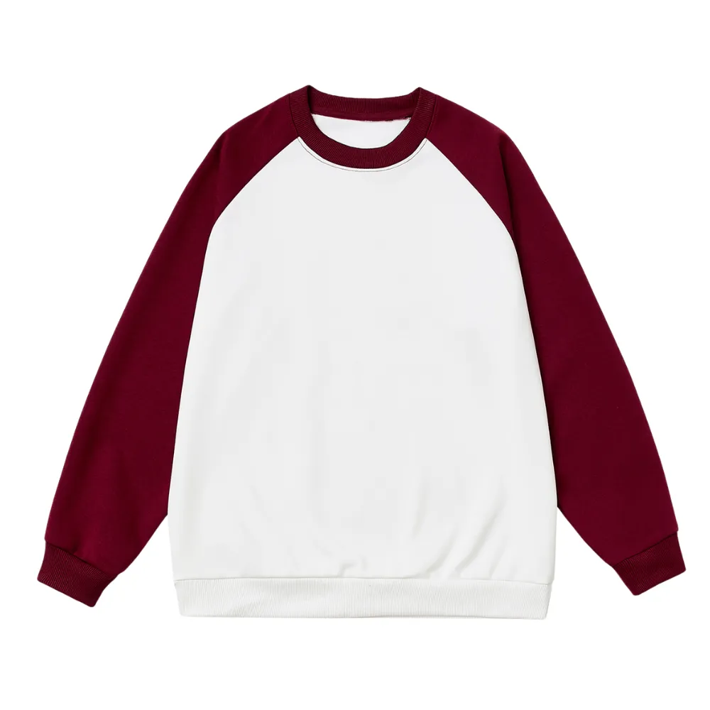 Solid Color Raglan Sweatshirt