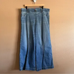 SPANX Blue Flare Wide Leg Jeans High Waist Size 3X Tall