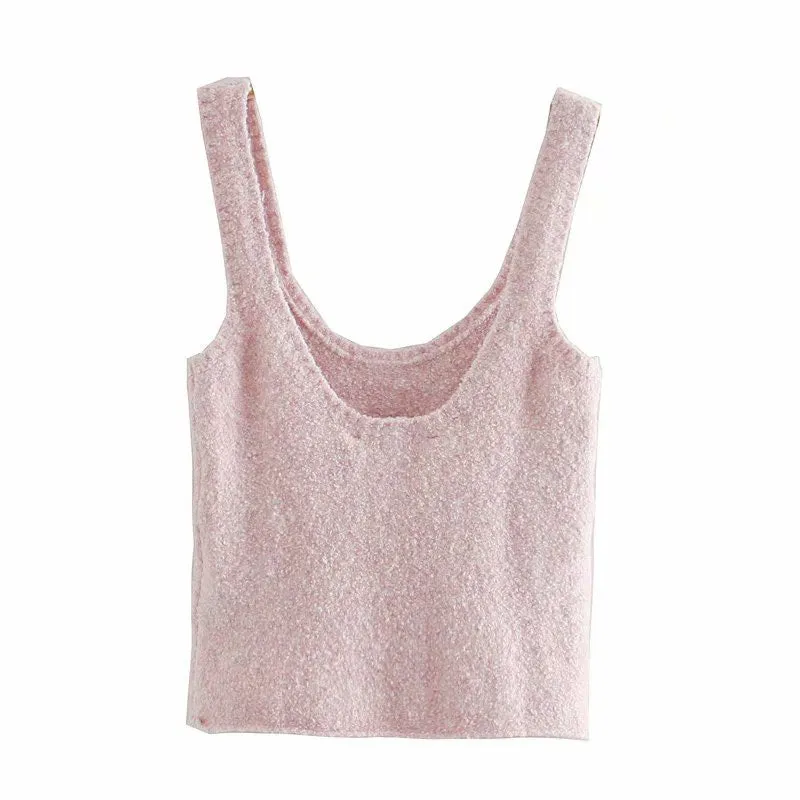 Splicing Single-breasted Lantern Sleeve Cardigan Sweaters Tank Tops