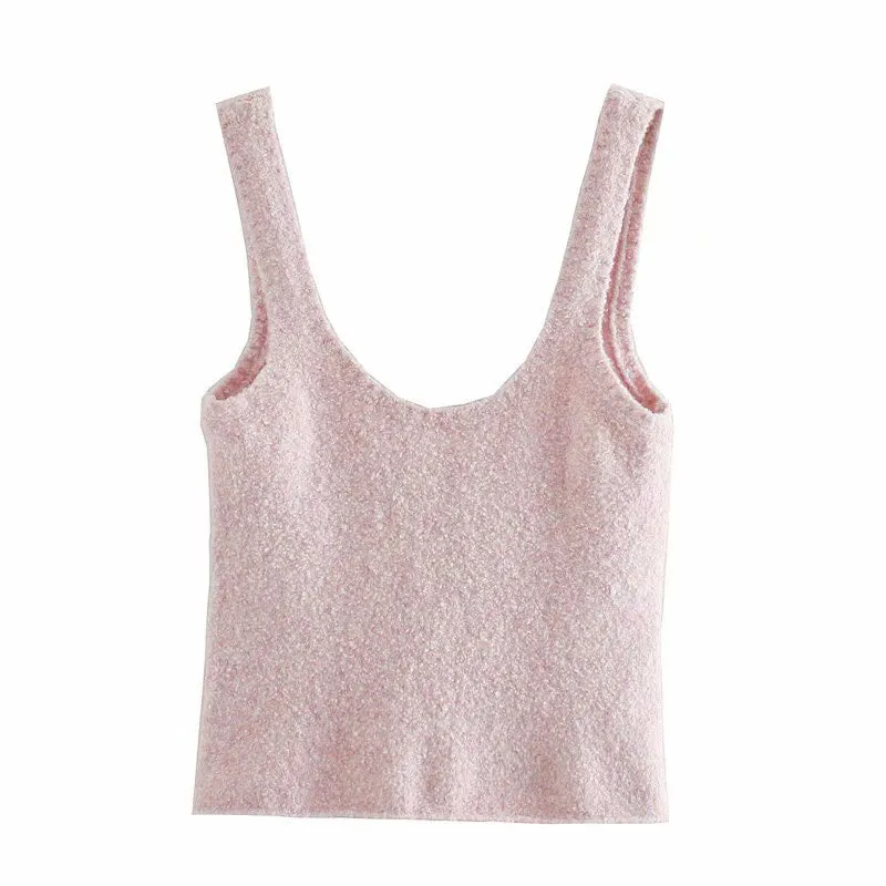 Splicing Single-breasted Lantern Sleeve Cardigan Sweaters Tank Tops