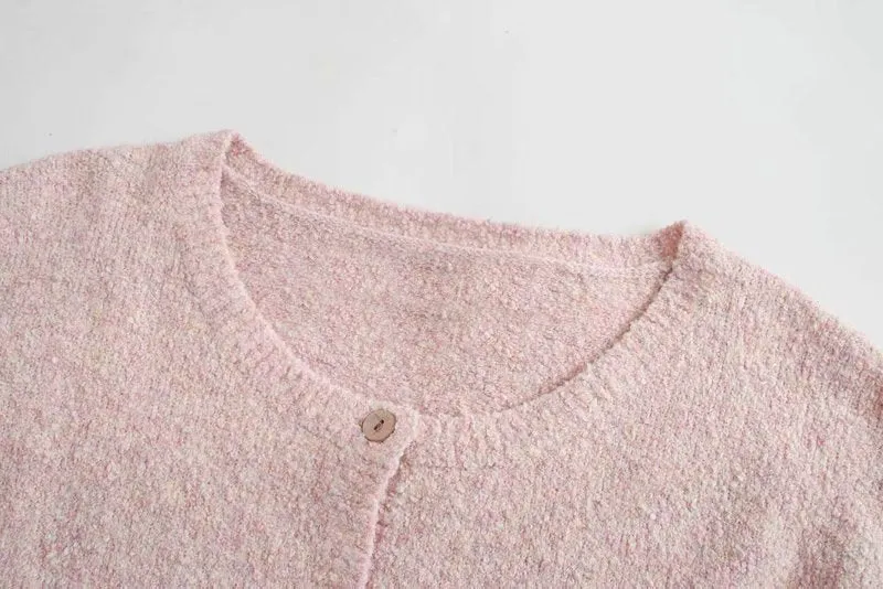 Splicing Single-breasted Lantern Sleeve Cardigan Sweaters Tank Tops