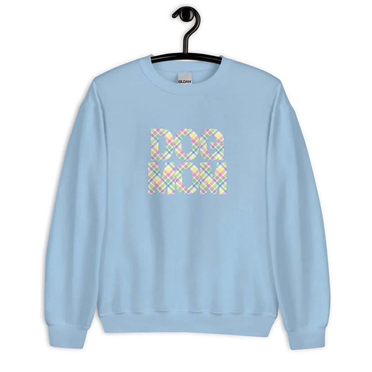 Spring Plaid Dog Mom Sweatshirt