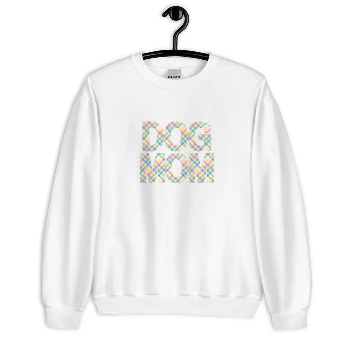 Spring Plaid Dog Mom Sweatshirt