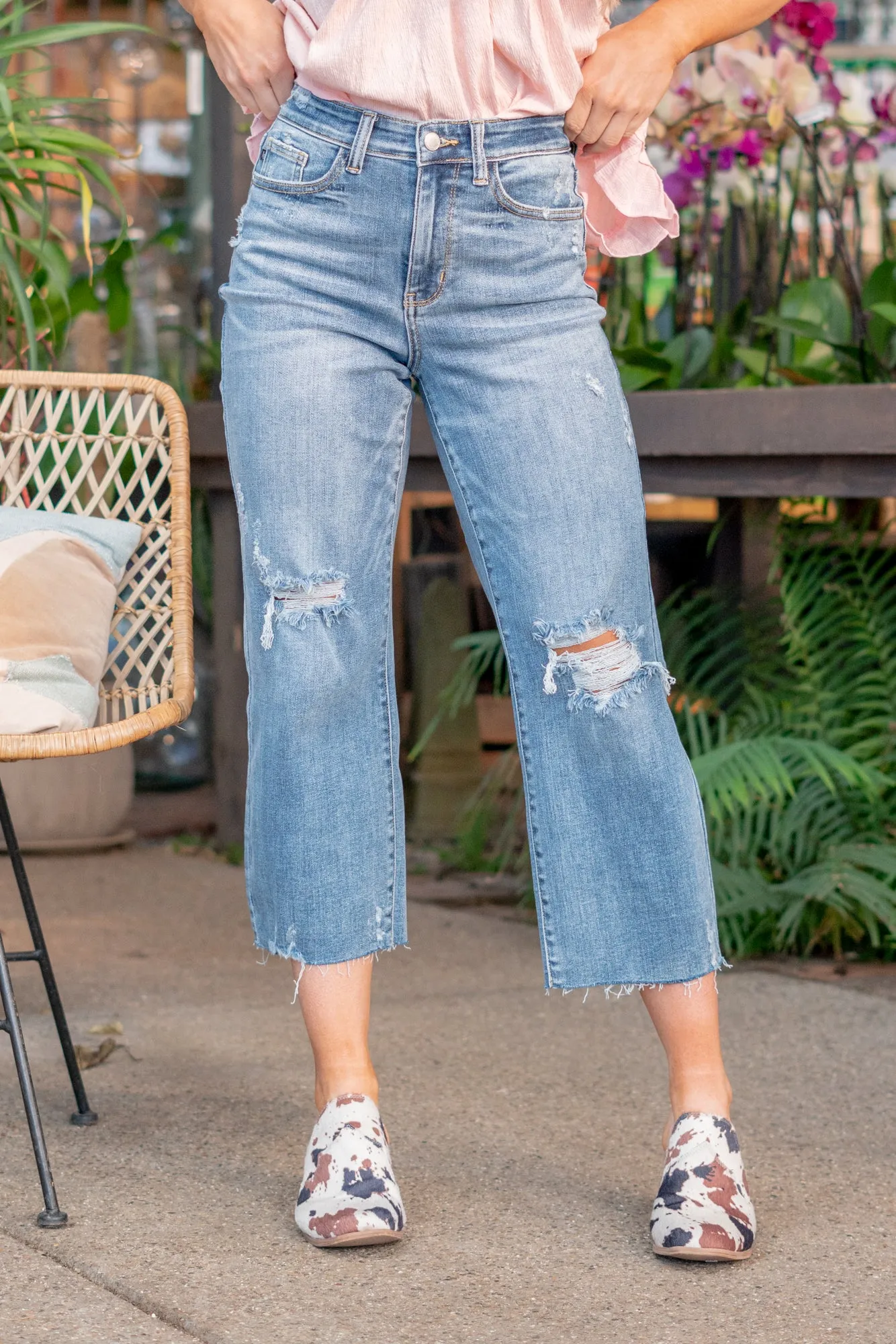 Stephanie High Rise Wide Leg Crop Regular & Plus Sizes