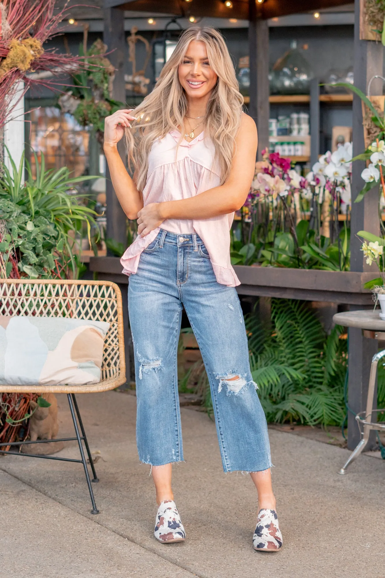 Stephanie High Rise Wide Leg Crop Regular & Plus Sizes