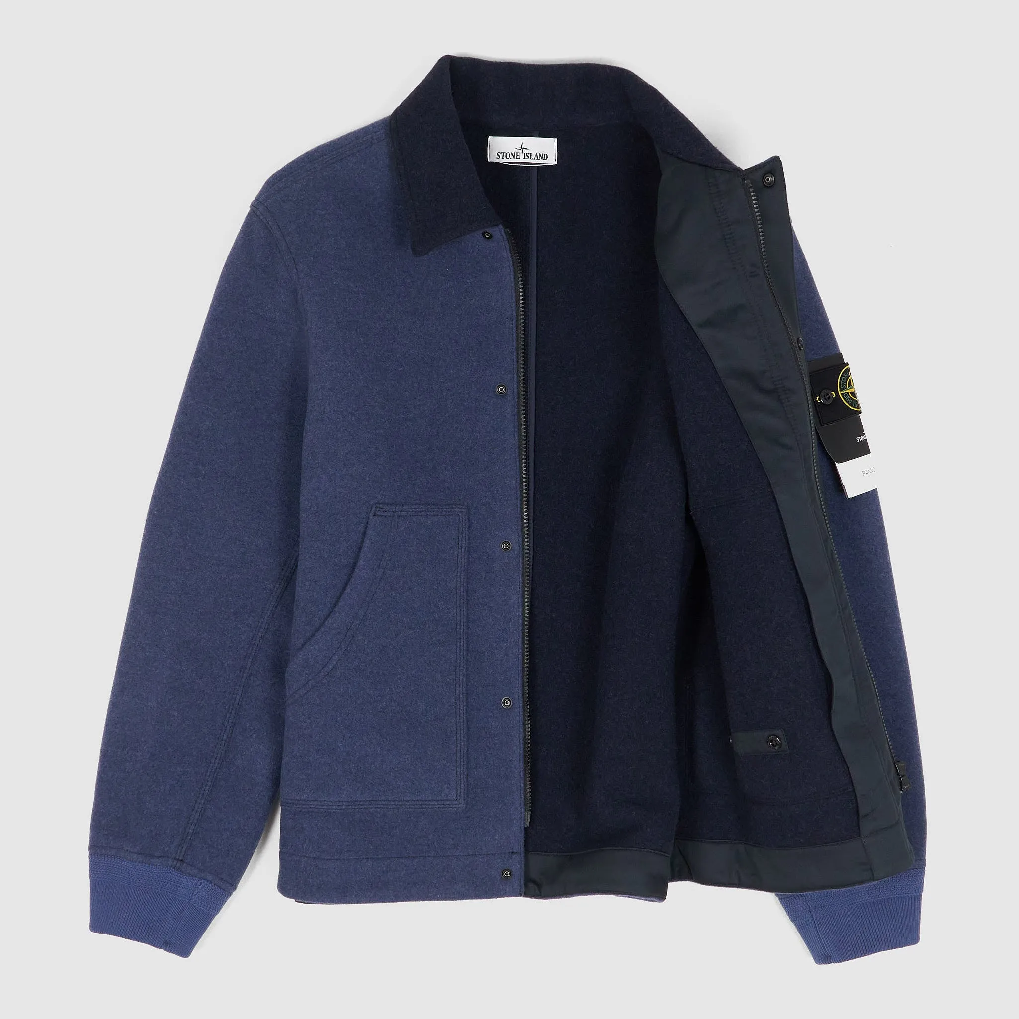 Stone Island Full Zip Wool Workwear Jacket