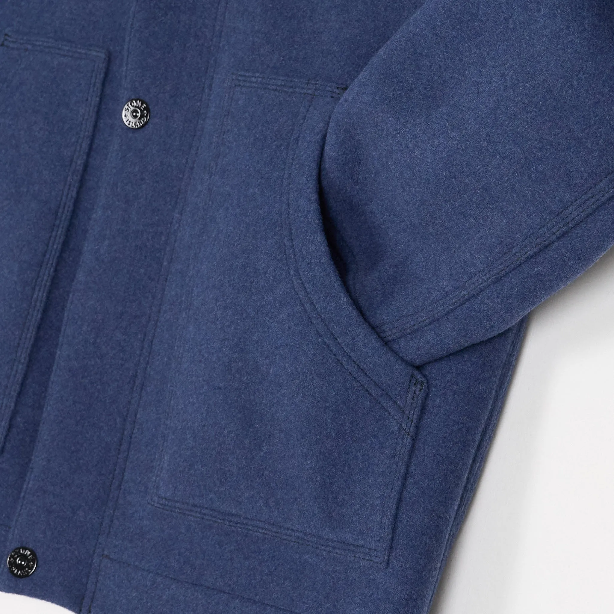 Stone Island Full Zip Wool Workwear Jacket