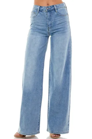 Straight Wide Leg Jeans