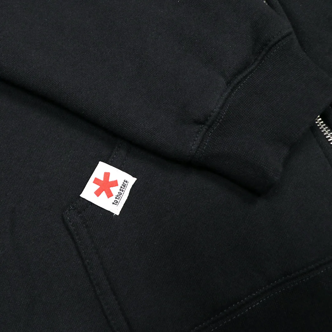Street Sign Sherpa Zip-Up Hoodie Black