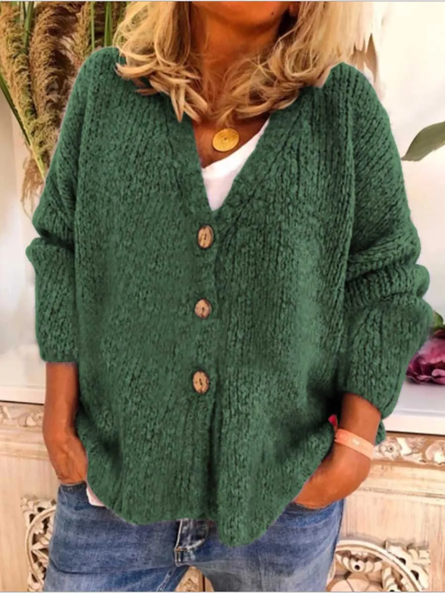 Stunncal Solid Color Loose Knit Sweater