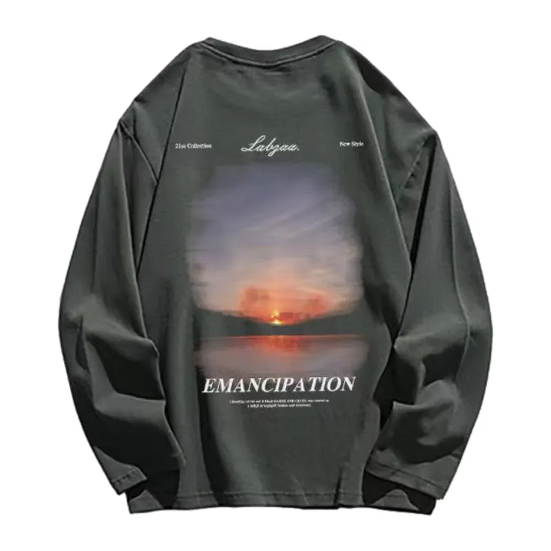 Sunrise Landscape Print Sweatshirt