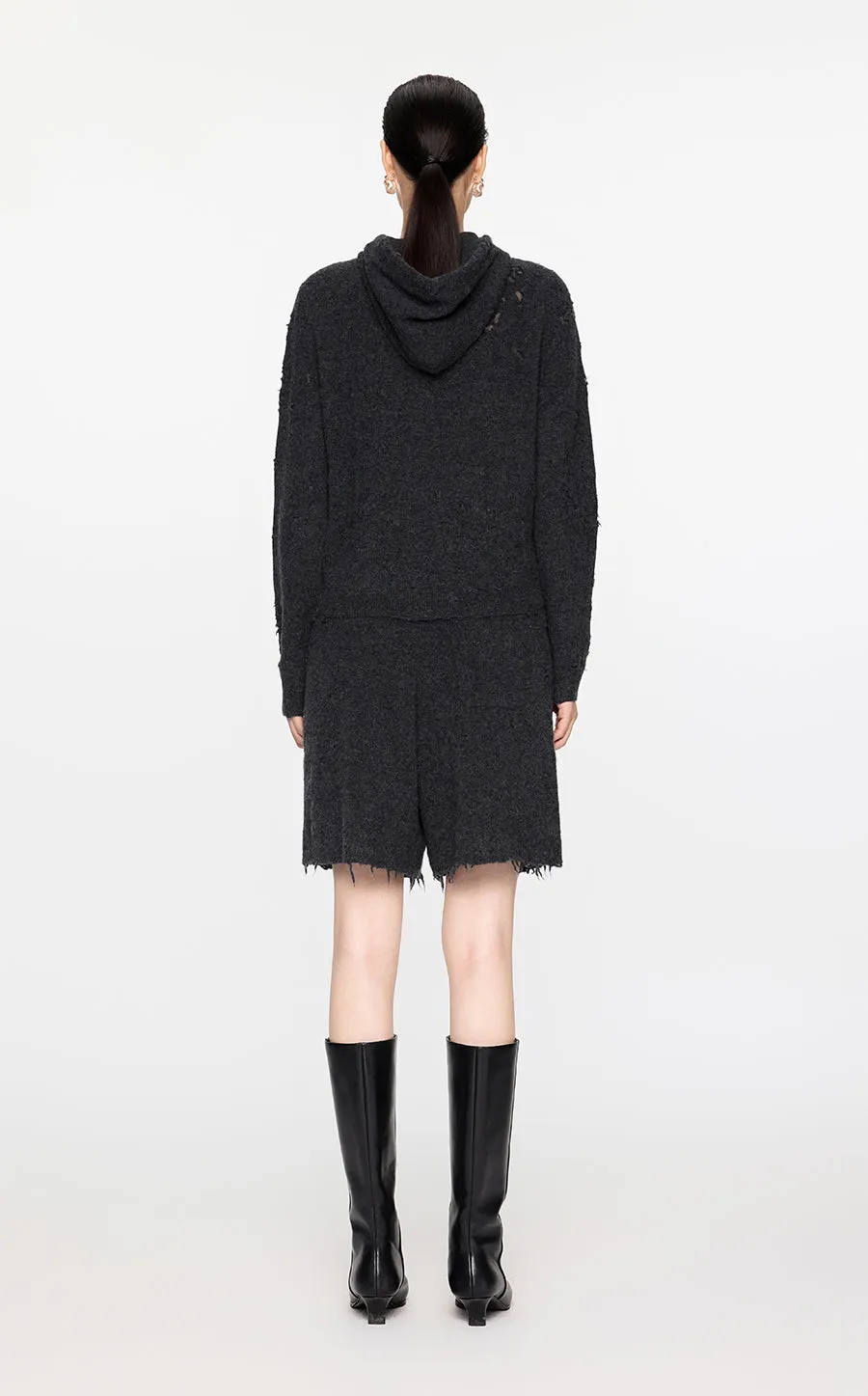 Sweater / JNBY Cropped Wool-Blend Cardigan Sweater