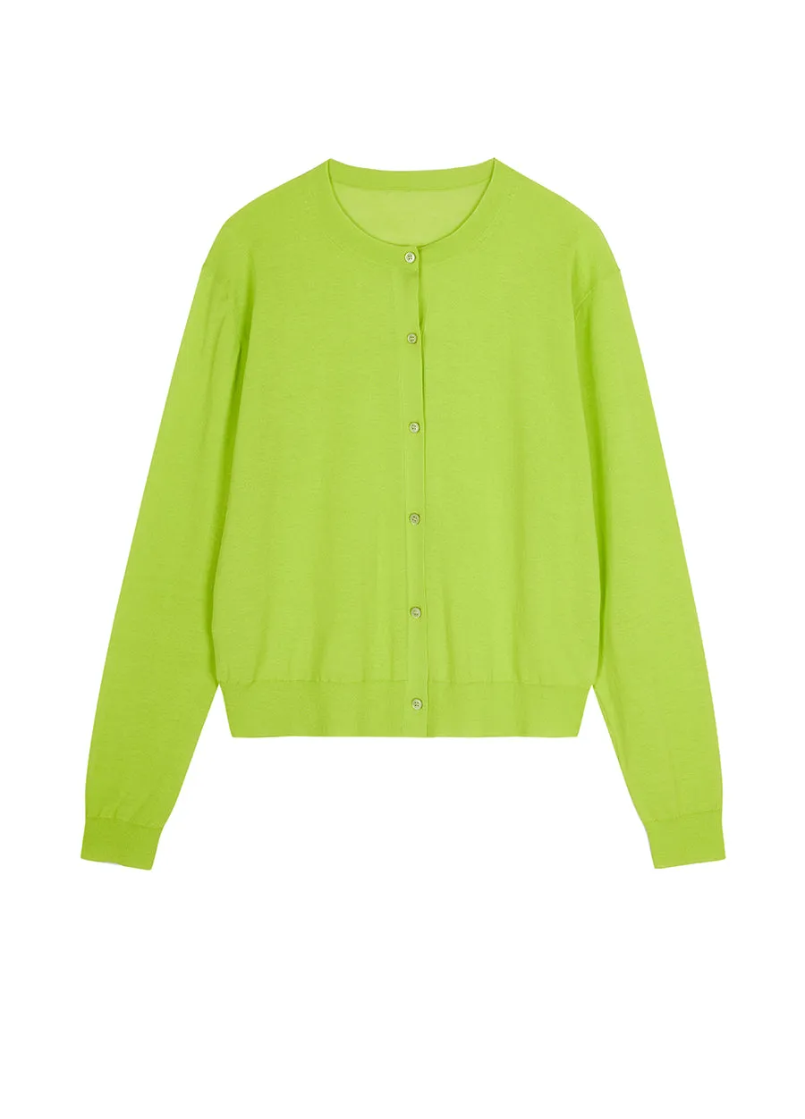 Sweater /  JNBY Relaxed Cotton Cropped Cardigan