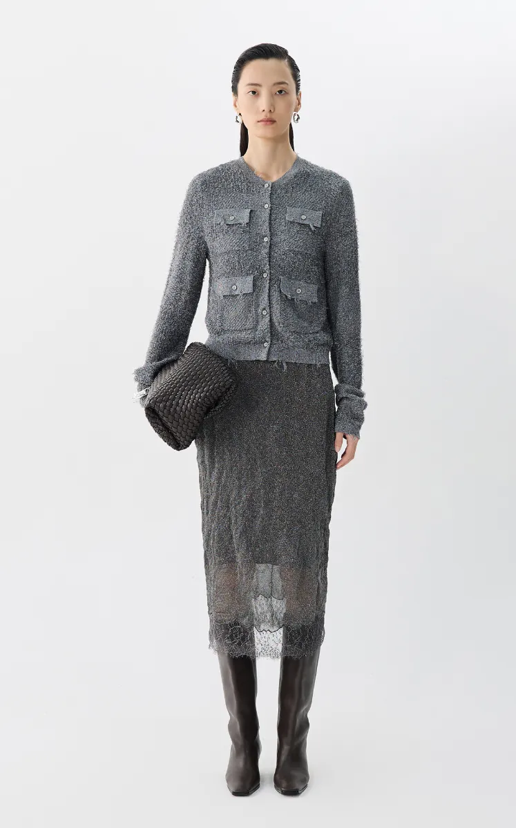 Sweater / JNBY Slim Fit Cropped Cardigan