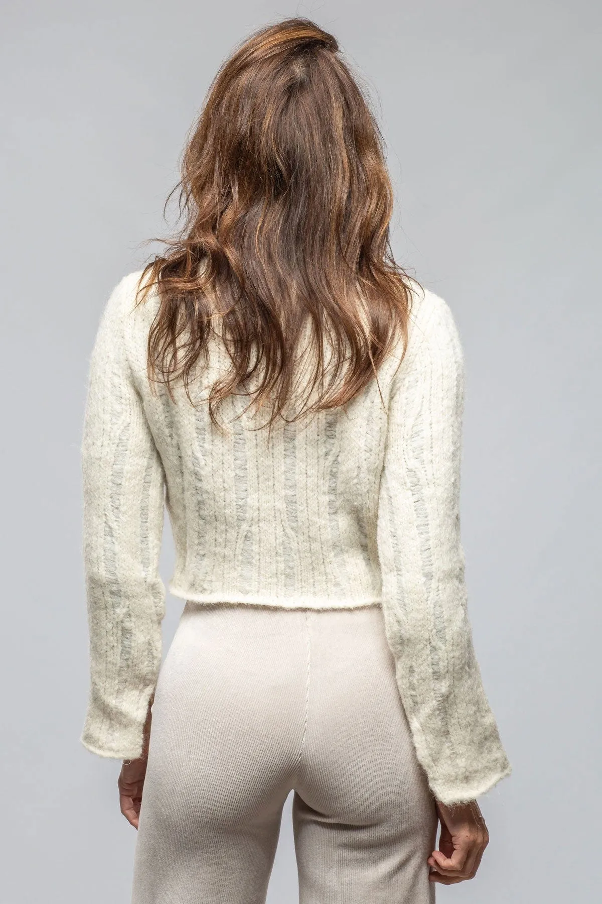 Tania Cropped Baby Alpaca Sweater In Ivory