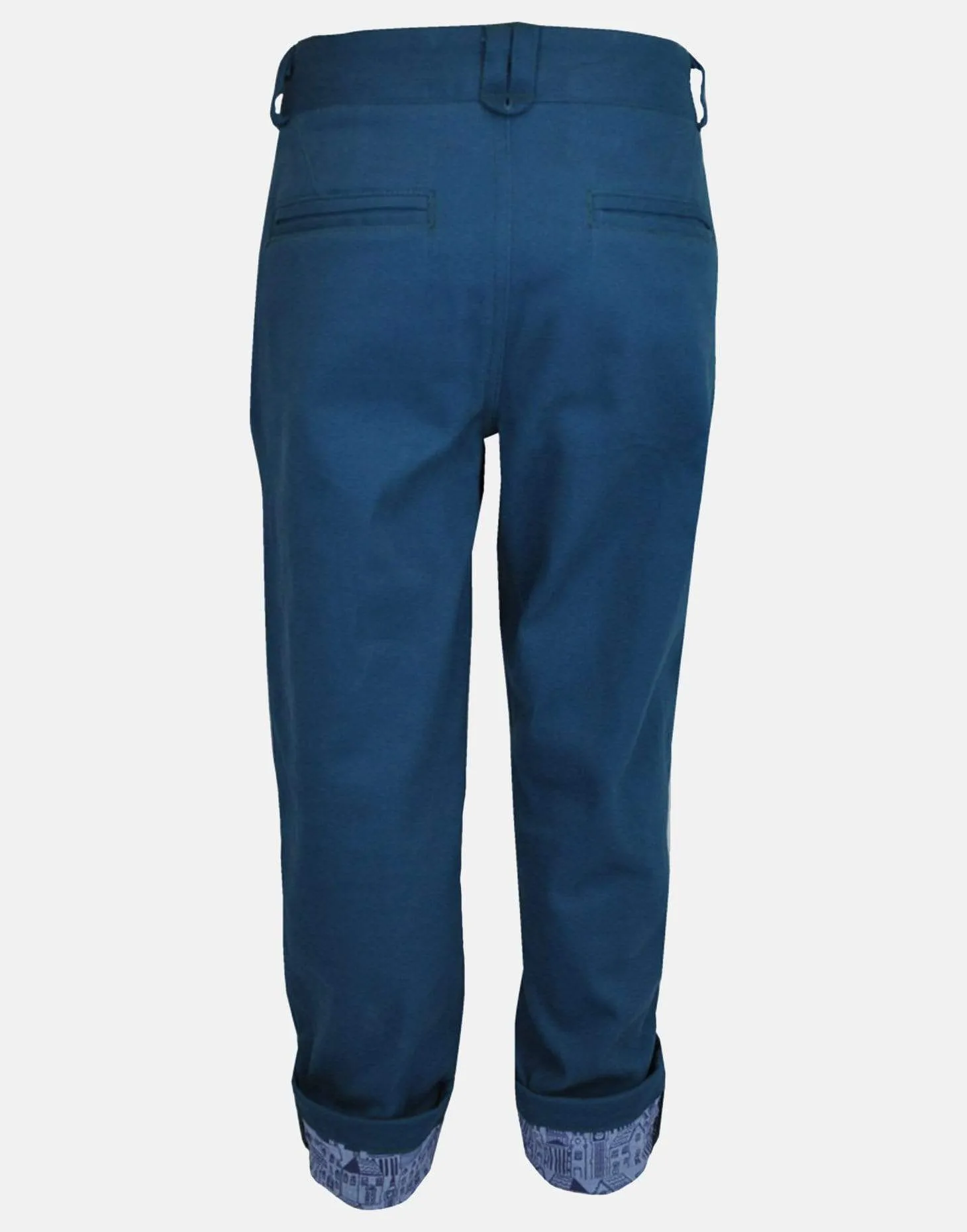 Tarquin: Teal twill trousers