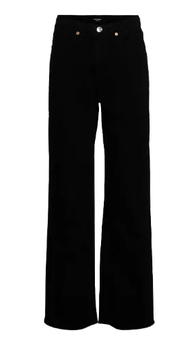 Tessa Black High Rise Wide Leg Jeans