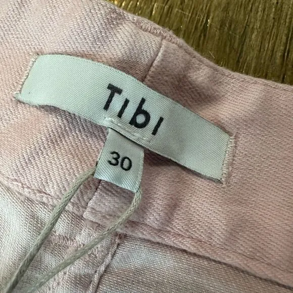Tibi Denim Carpenter Jeans Pink High Rise Straight Leg size 30