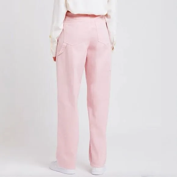 Tibi Denim Carpenter Jeans Pink High Rise Straight Leg size 30