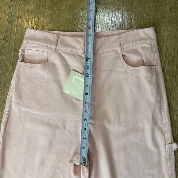 Tibi Denim Carpenter Jeans Pink High Rise Straight Leg size 30