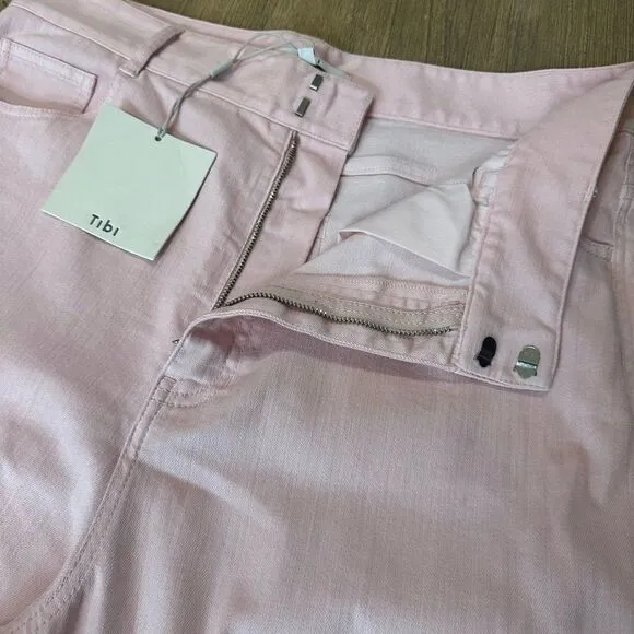 Tibi Denim Carpenter Jeans Pink High Rise Straight Leg size 30