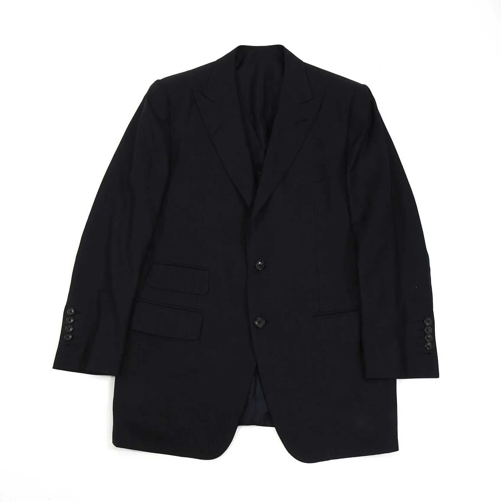 Tom Ford Slim Fit 3 Piece Navy Striped Suit - 42
