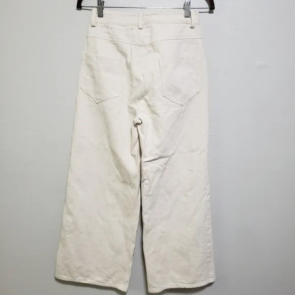 Tribe Alive Cream Wide Leg Jeans