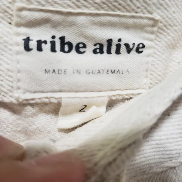 Tribe Alive Cream Wide Leg Jeans