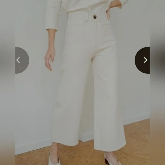 Tribe Alive Cream Wide Leg Jeans